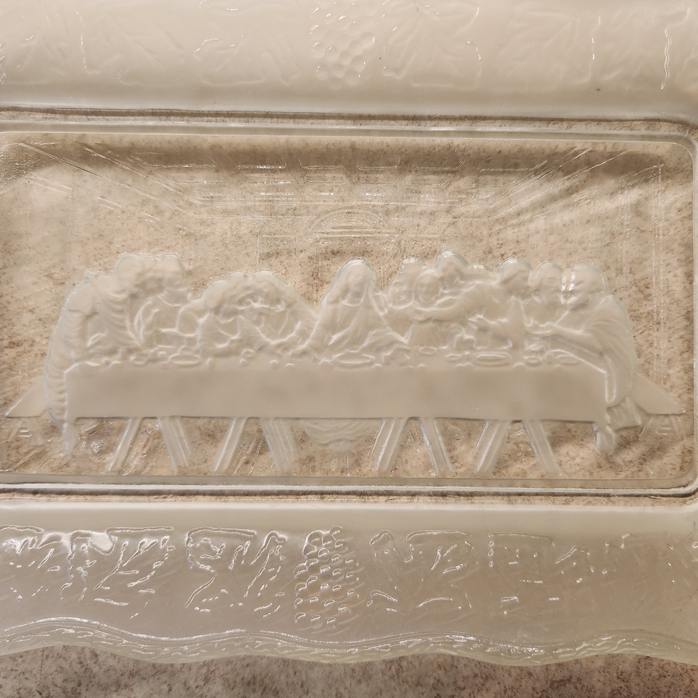 Glass Last Supper Decorative Plate
